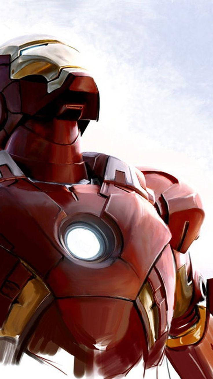 Realistic Painting Of Iron Man Android Background