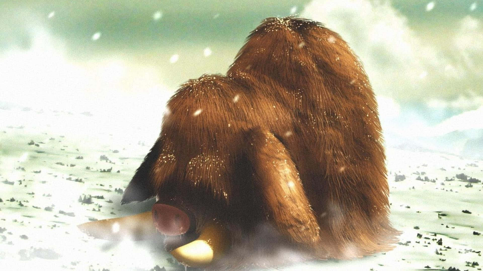 Realistic Piloswine Desktop Background