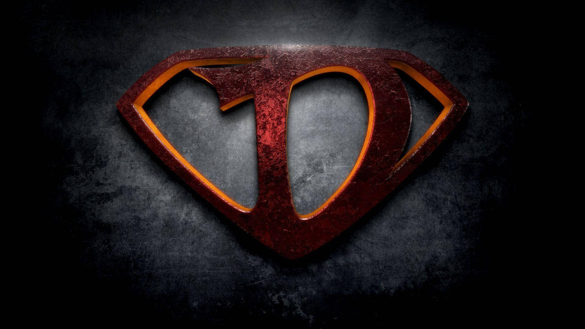 Realistic Superman Logo With Letter D