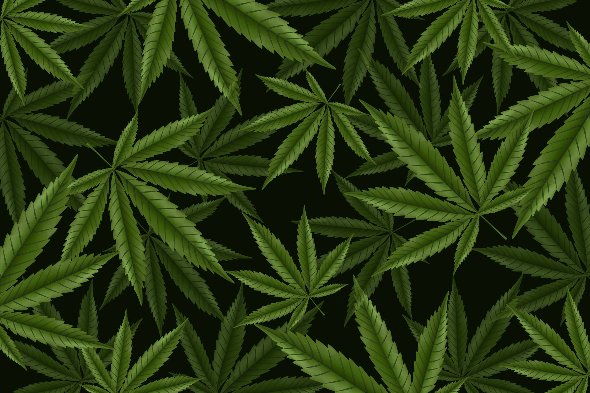 Realistic Weed Leaf Graphics