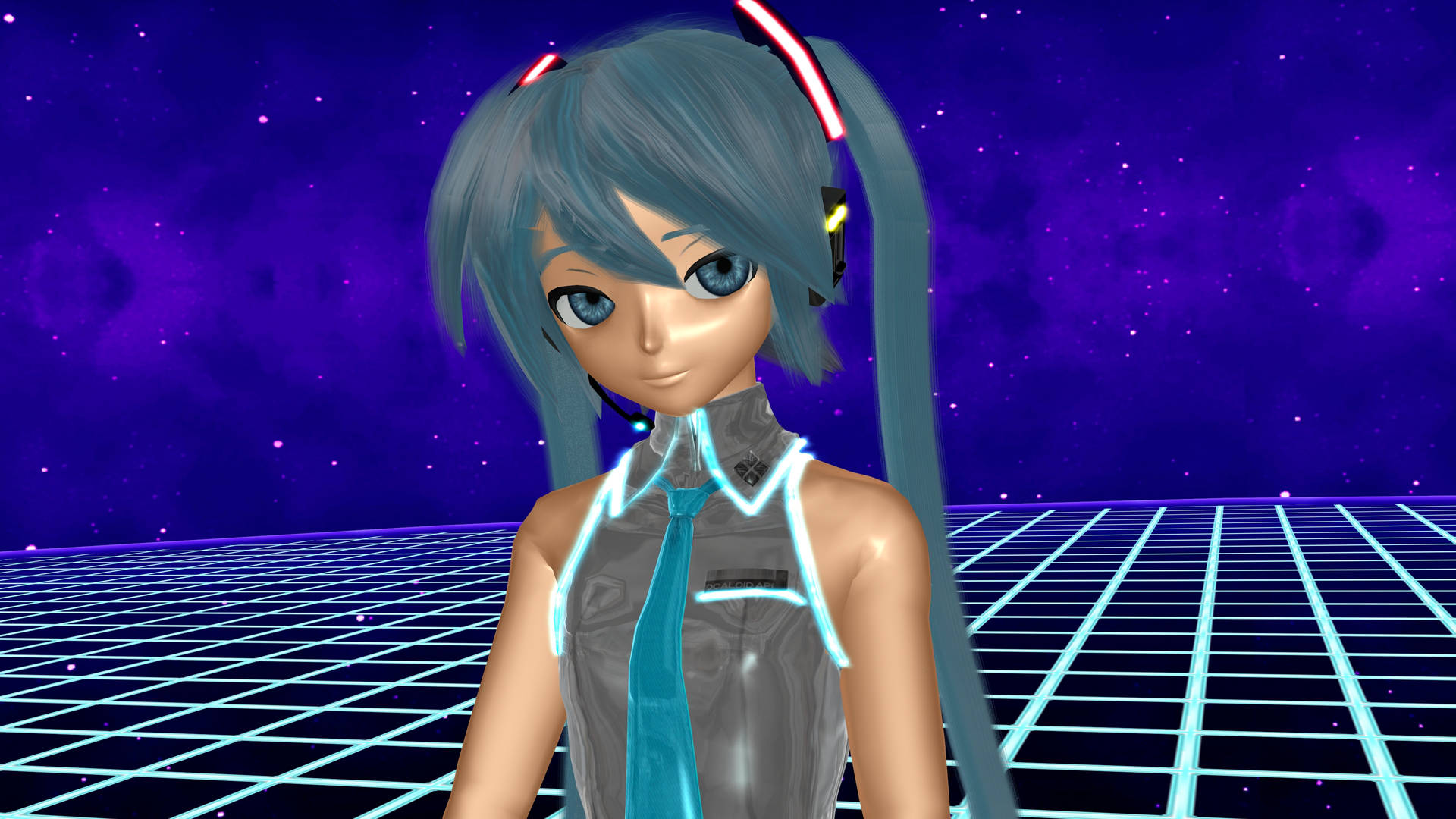 Really Cool Hatsune 3d Model Background
