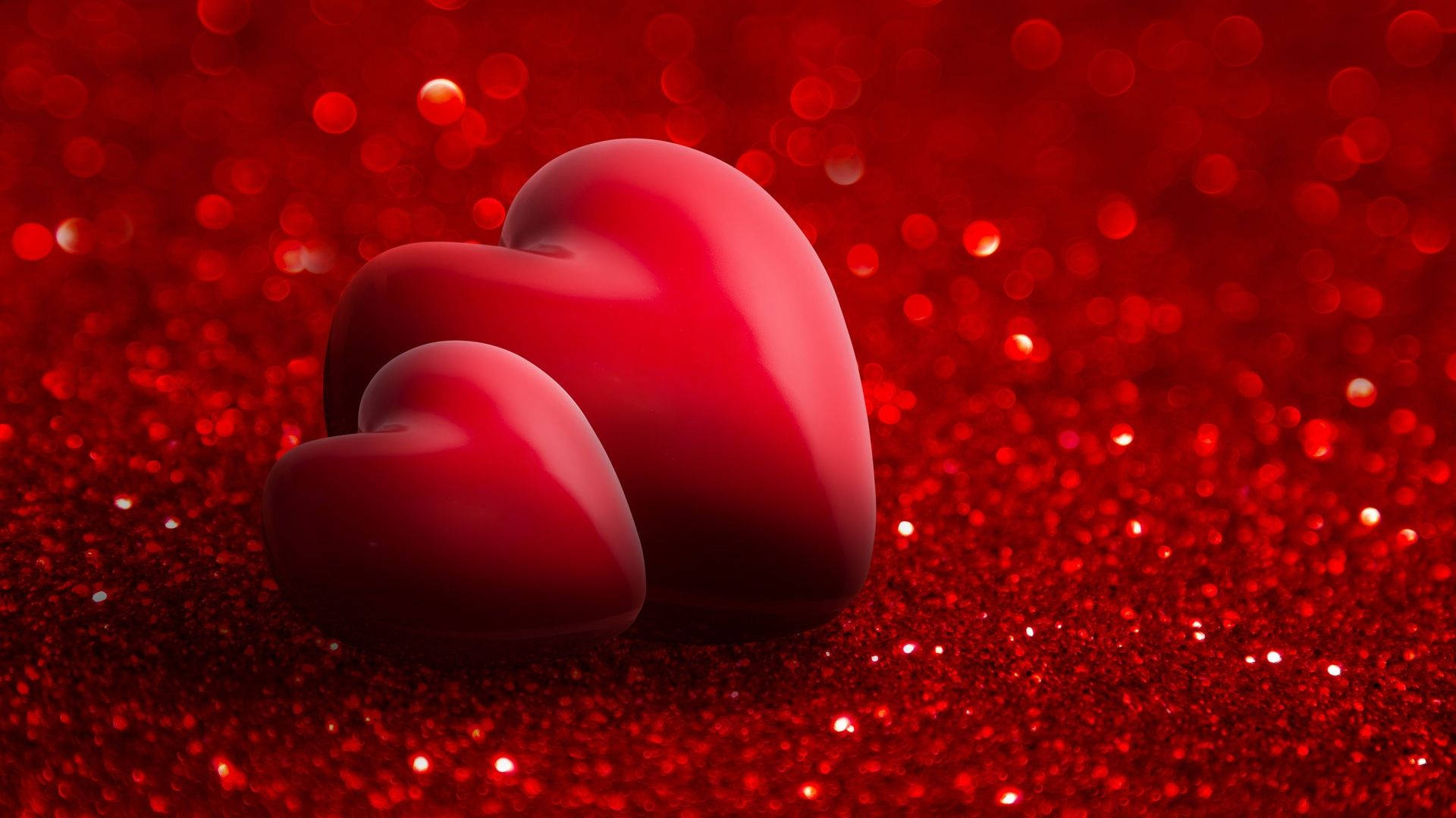 Really Cool Love 3d Red Hearts Background