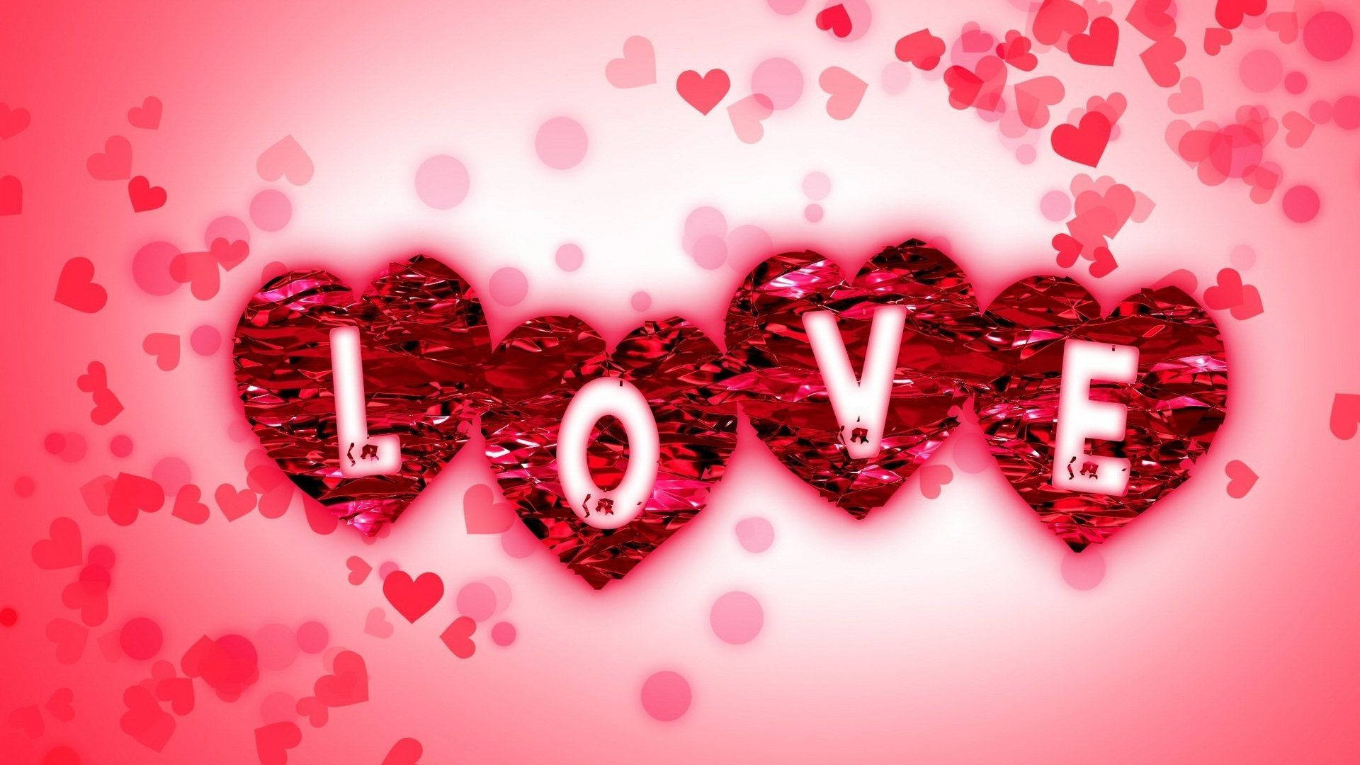 Really Cool Love On Gradient Pink Background