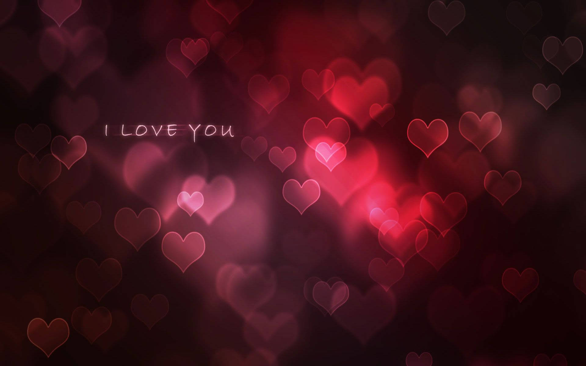 Really Cool Love With Bokeh Hearts Background