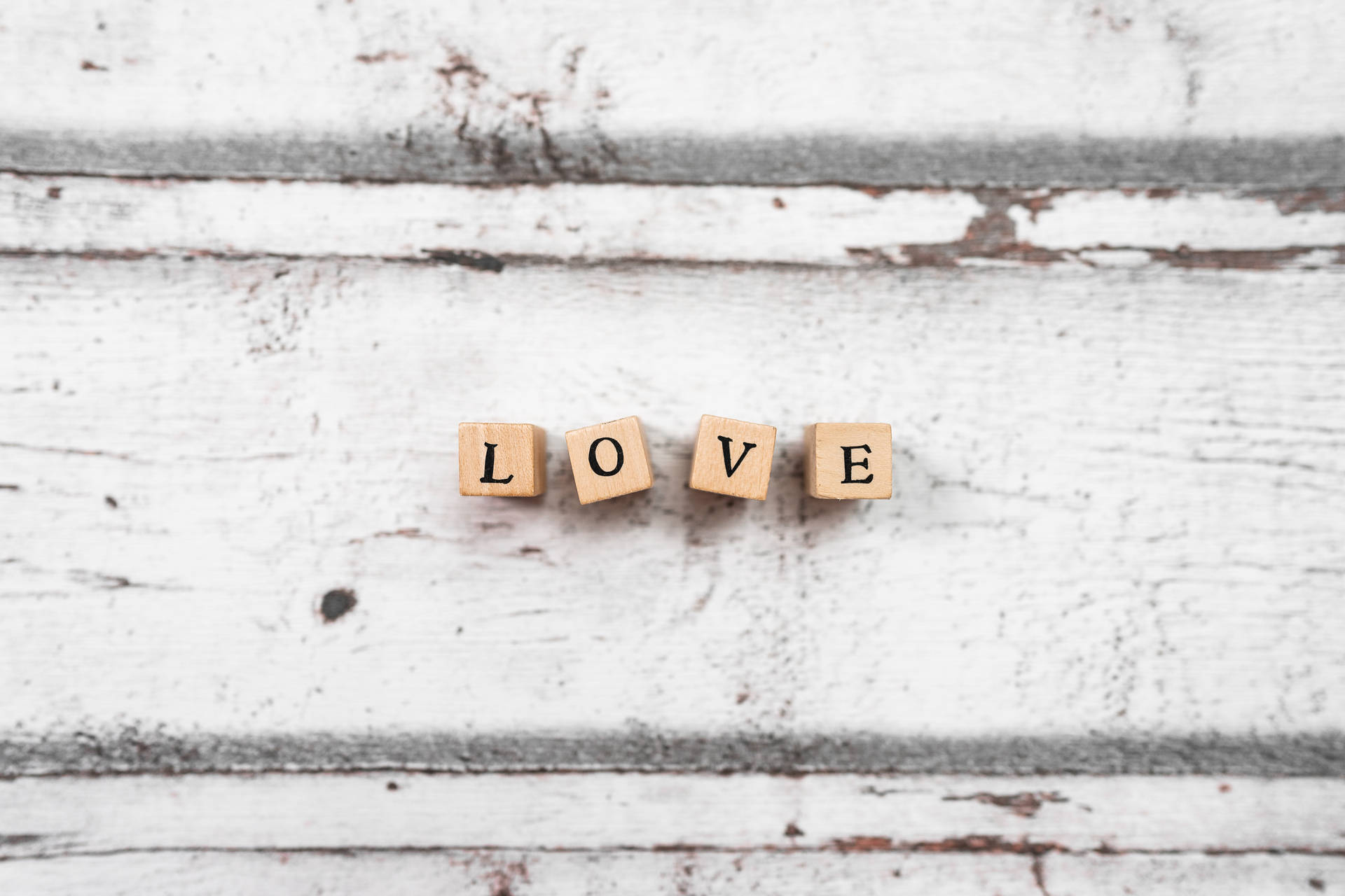 Really Cool Love Wooden Blocks Background