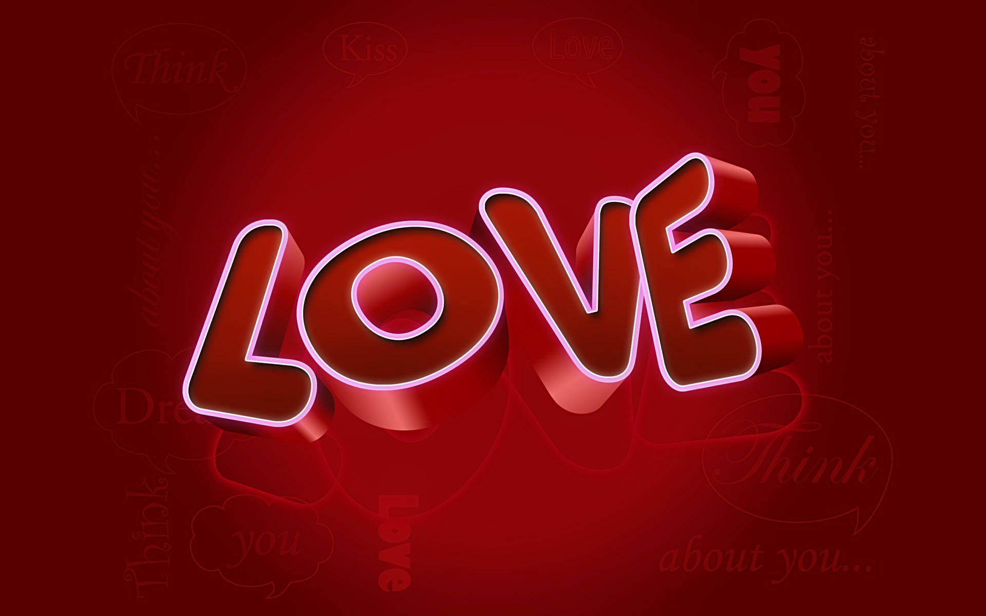 Really Cool Love Written In Chunky Font Background