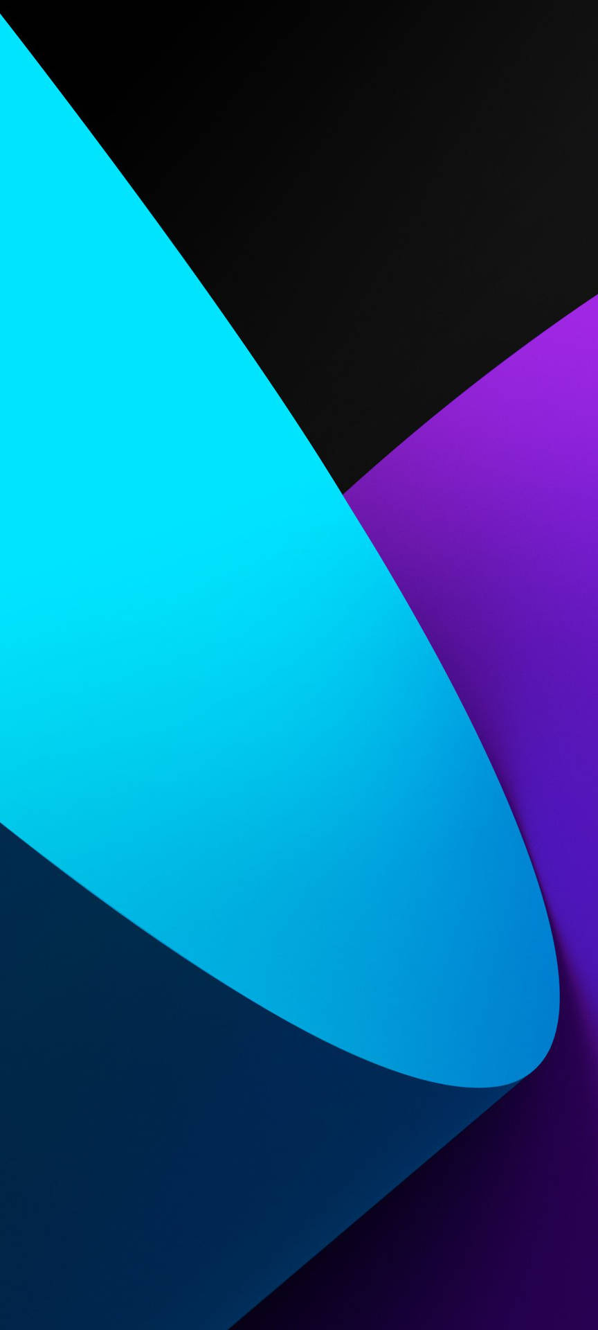 Realme 6 Punch Hole Blue Violet Folds Background
