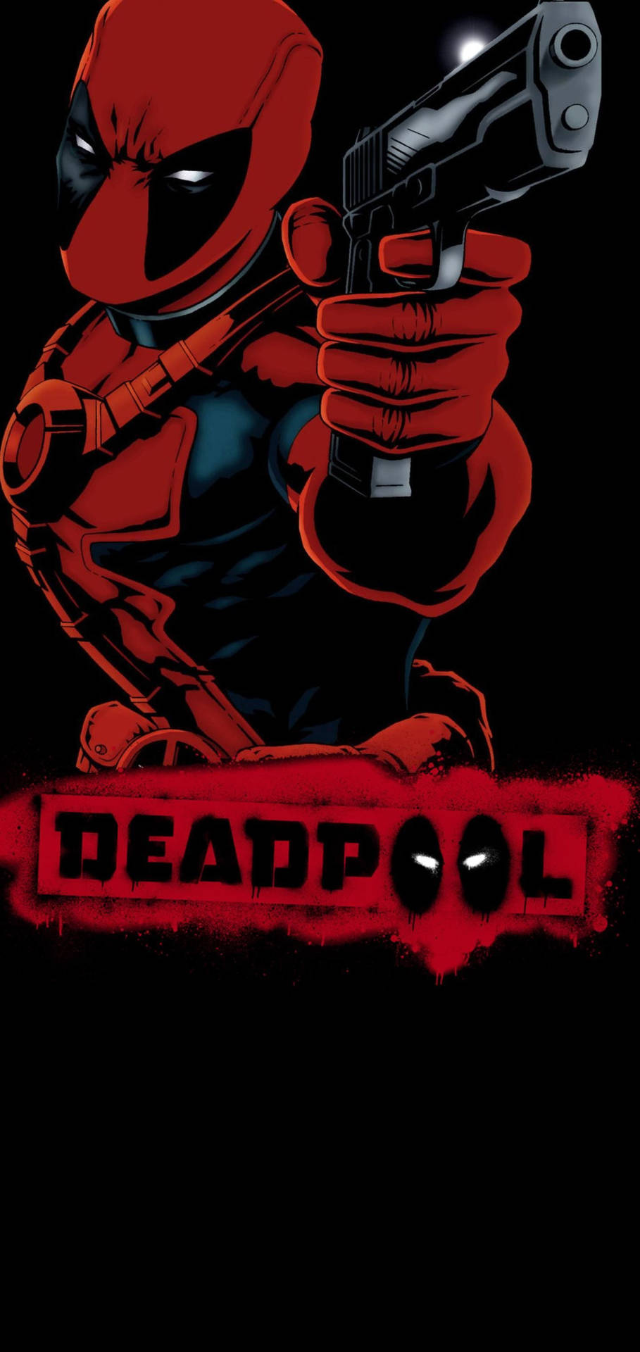 Realme 6 Punch Hole Deadpool Gun Background