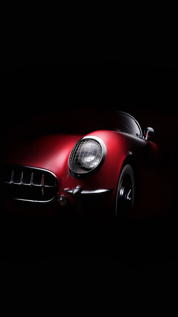 Realme 7 Red Vintage Car Background