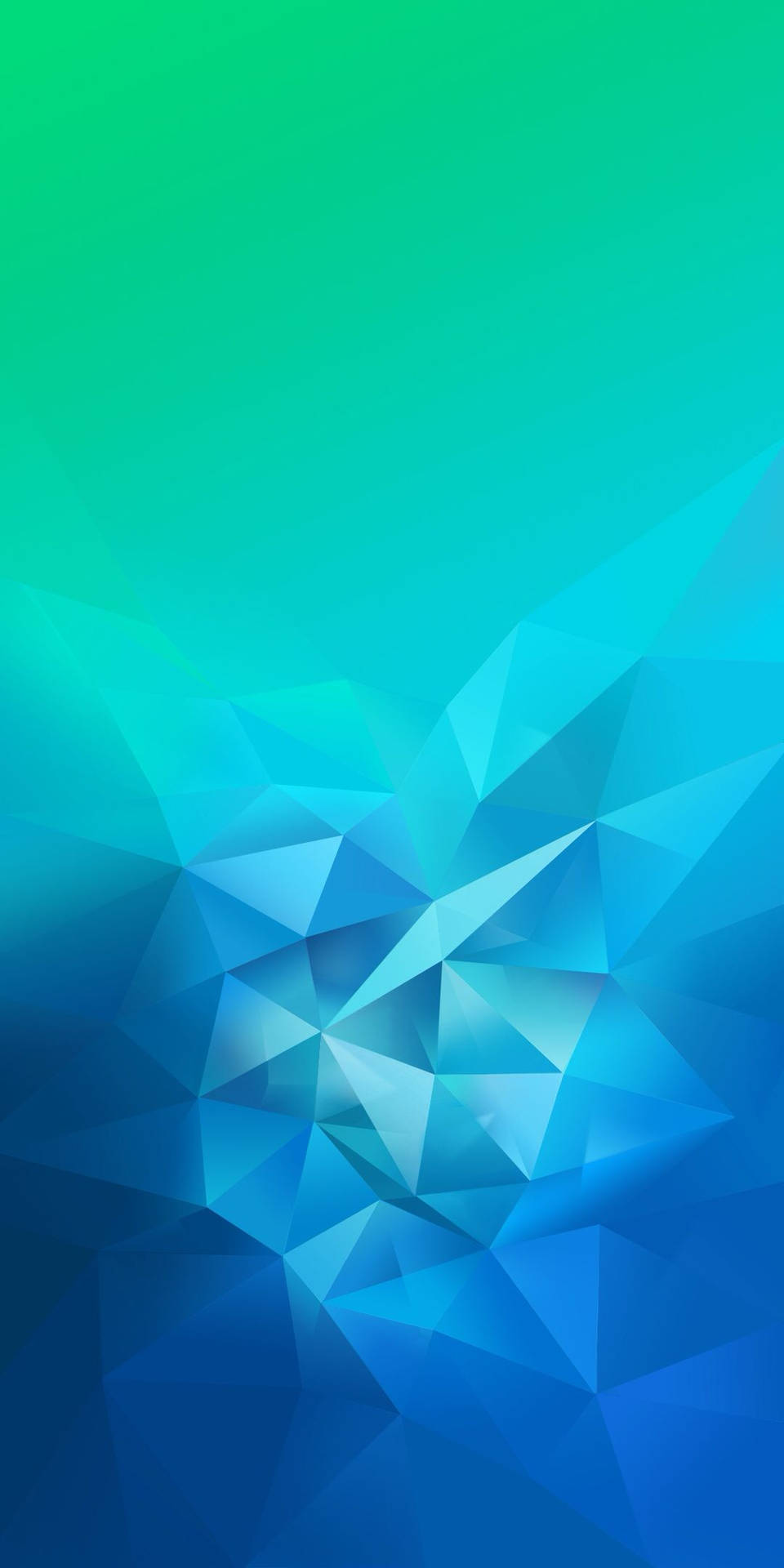 Realme Blue-green Polygons Background