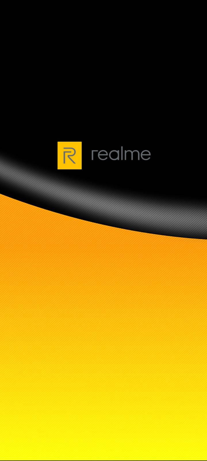 Realme Logo Black And Yellow Background