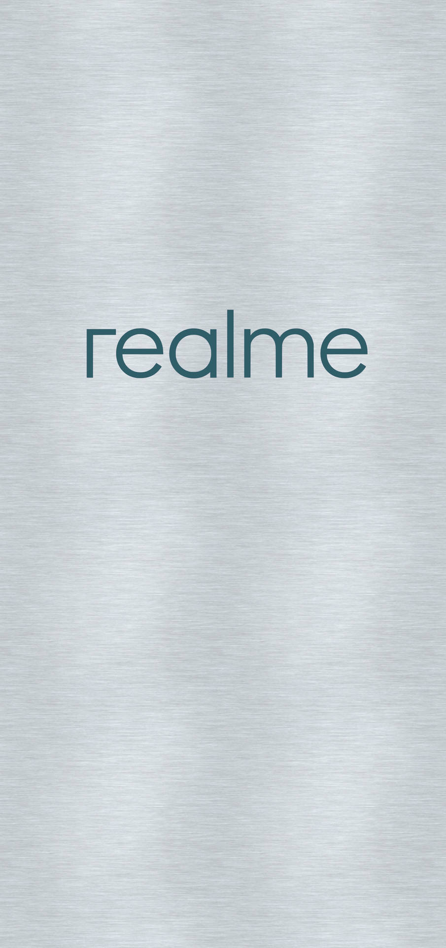 Realme Logo Brushed Metal Background