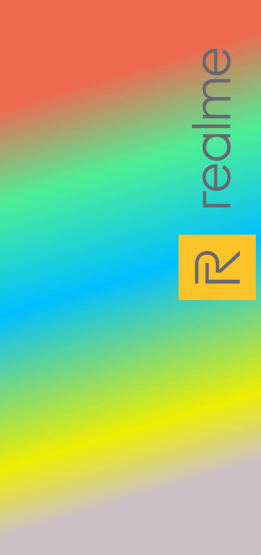 Realme Logo Rainbow Gradient Background