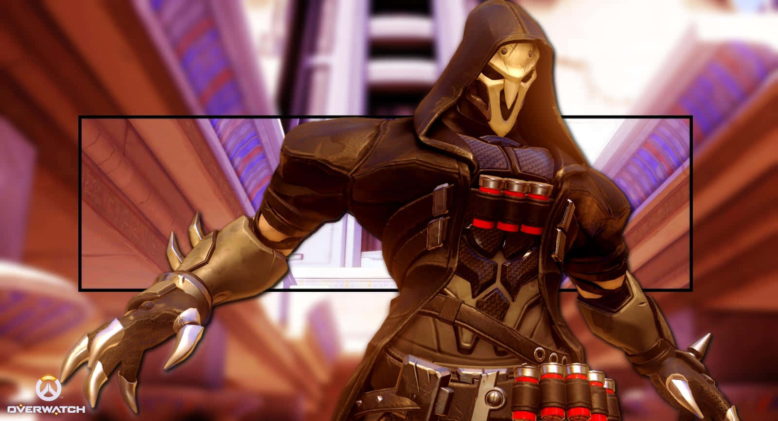 Reaper Keeping A Mask Cool, Calm And Deadly. Background