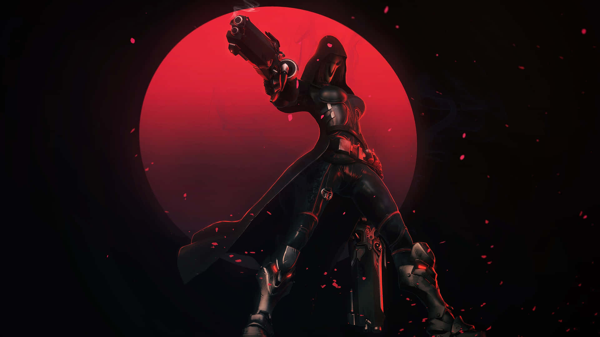 Reaper, The Undead Assassin Of Overwatch Background