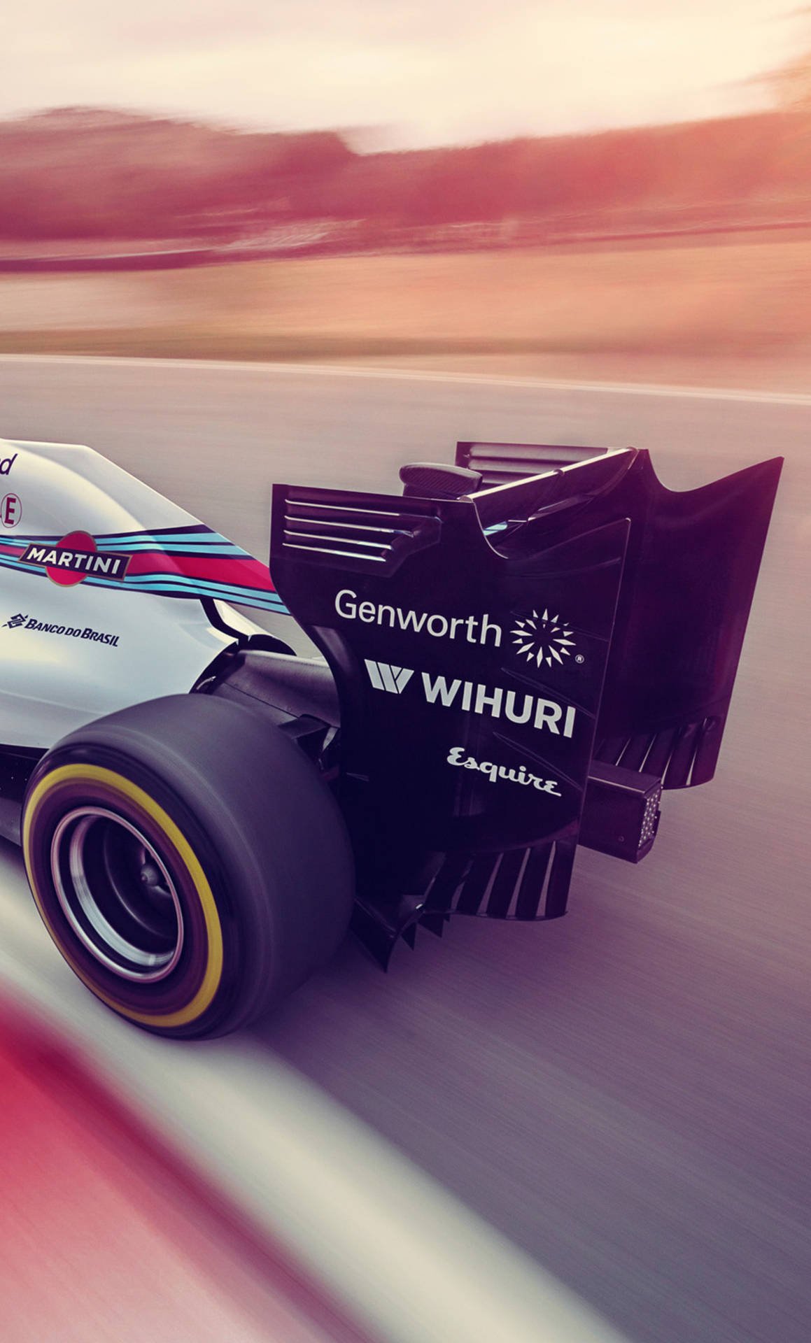 Rear Of Williams Sports Car Background