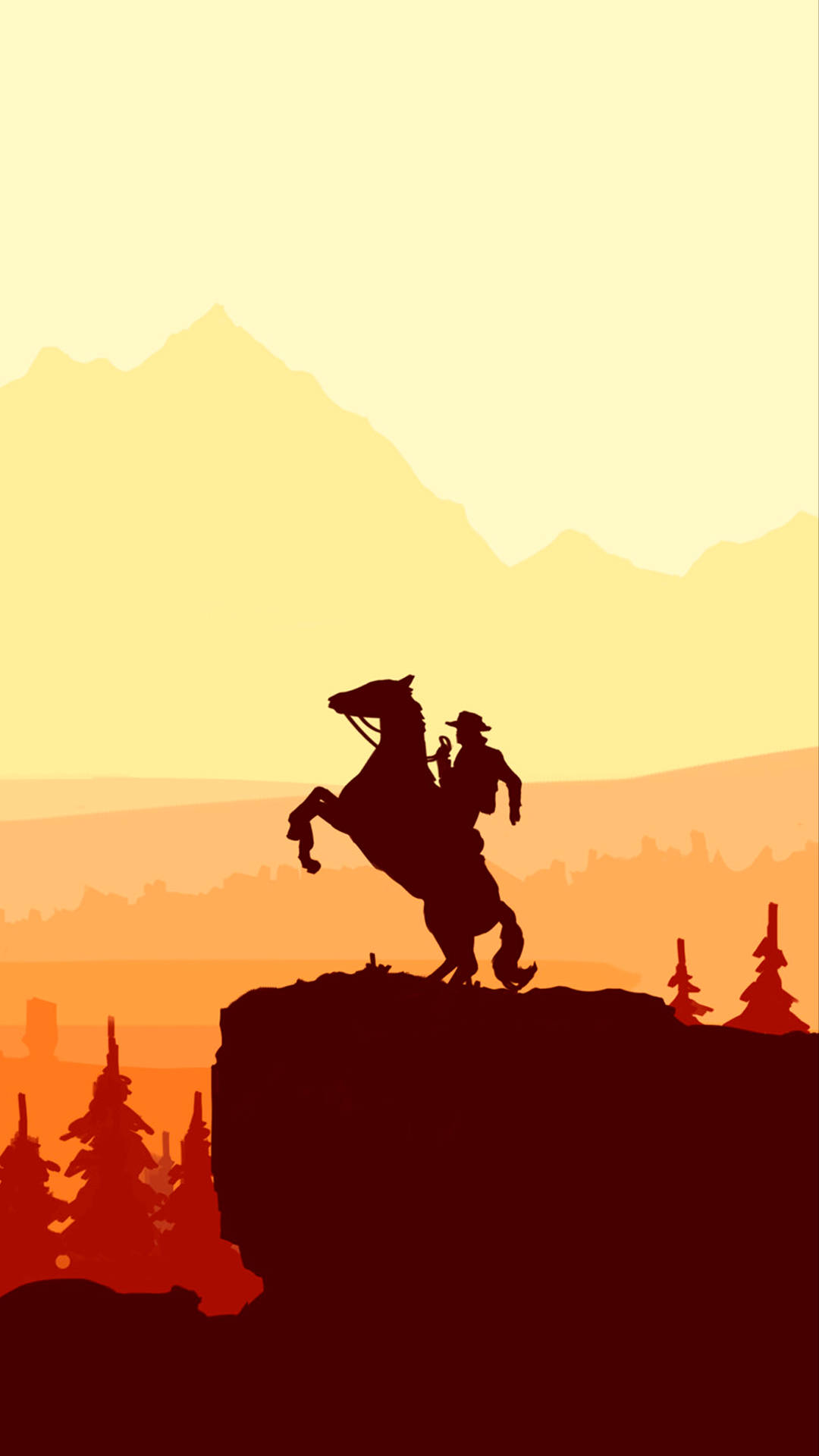 Rearing Horse Red Dead Redemption Ii Phone Background