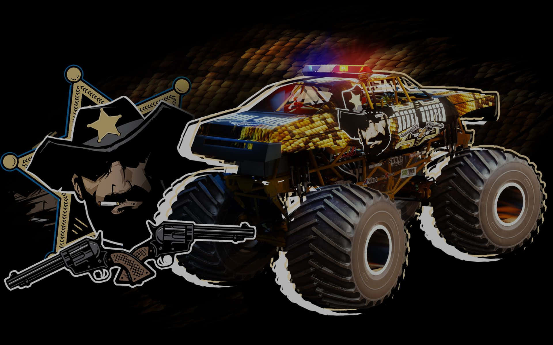 Rebel Hunter Monster Truck With A Sheriff