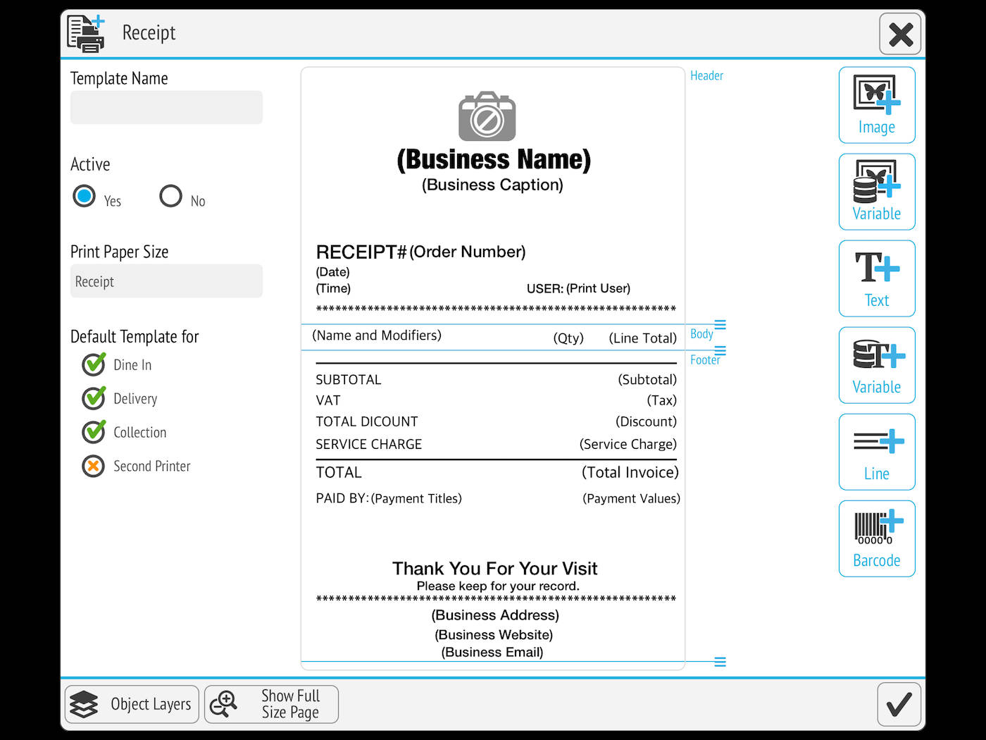 Receipt Template