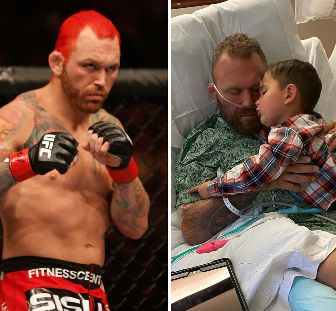 Recovering Warrior - Chris Leben In Hospital Bed Background