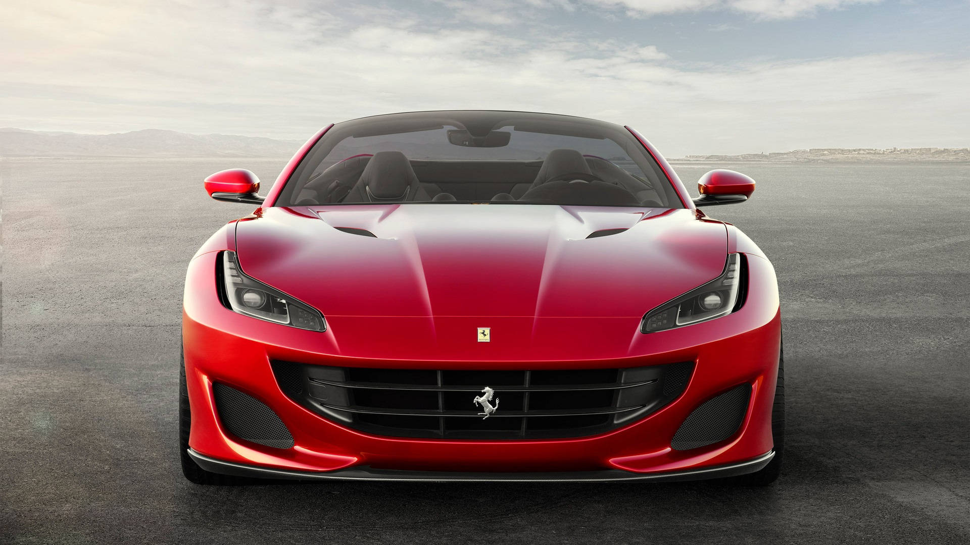 Red 1920x1080 Ferrari Portofino With Excellent Styling Background