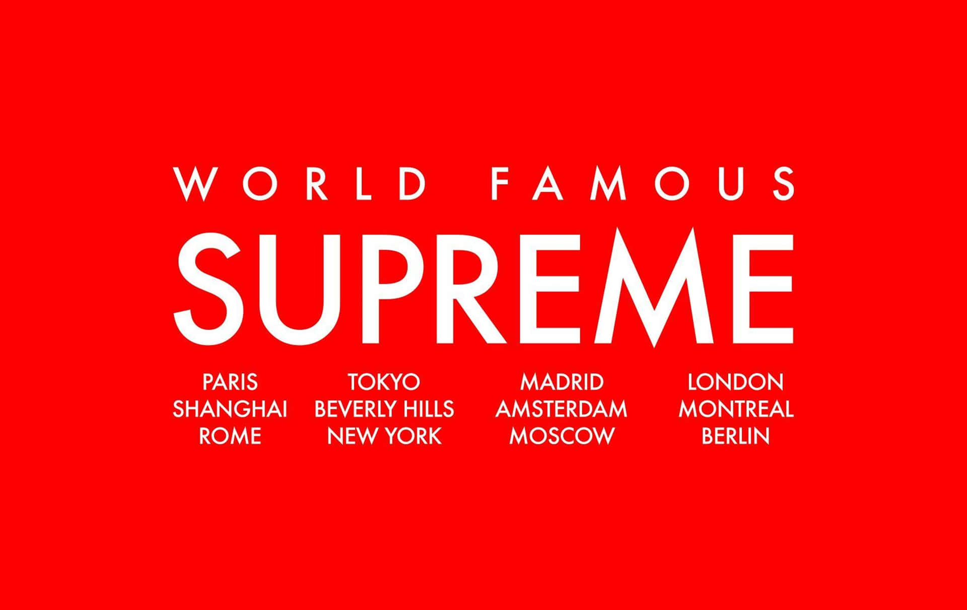 Red 4k Supreme World Famous Background