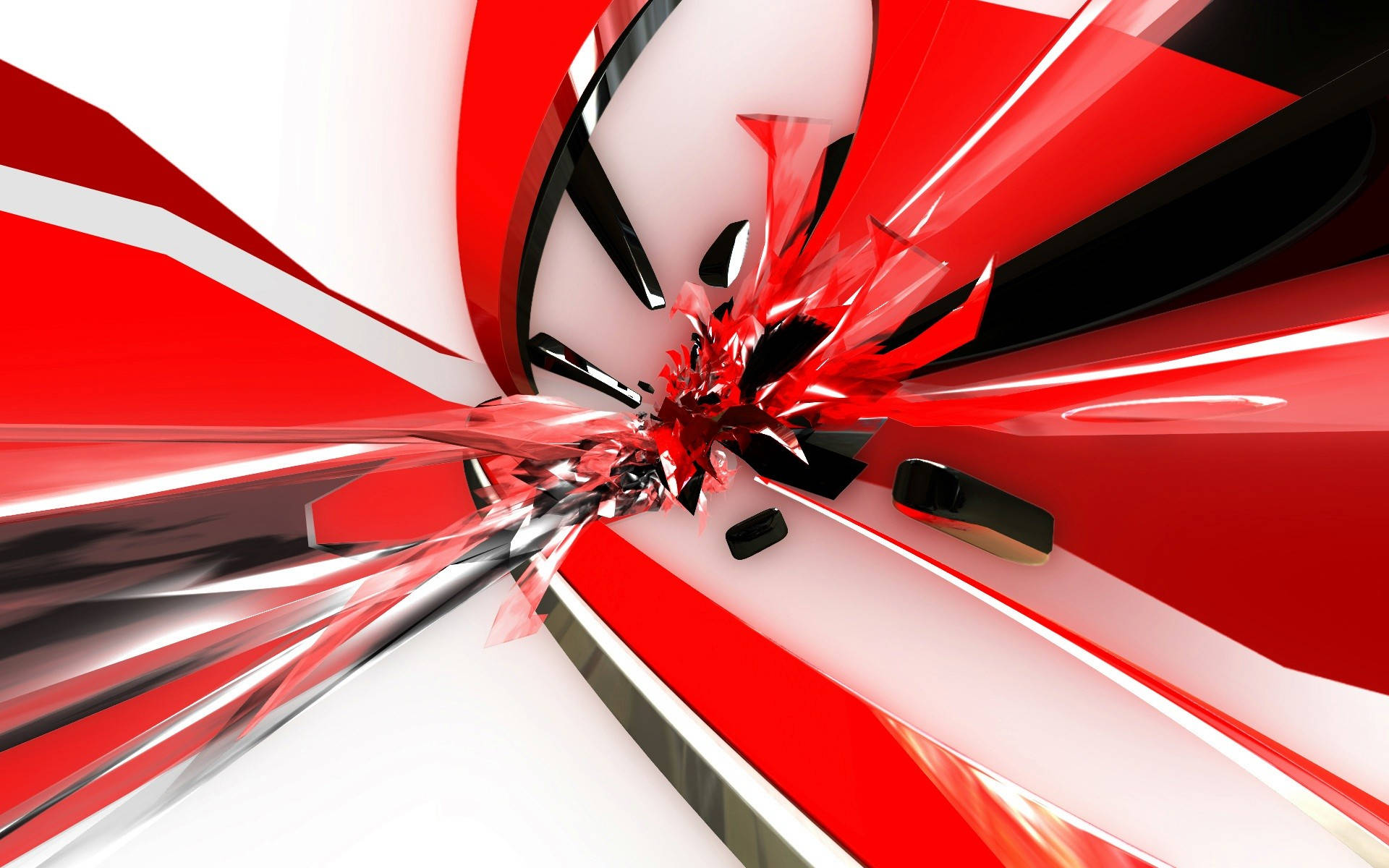 Red Abstract 3d Desktop Background