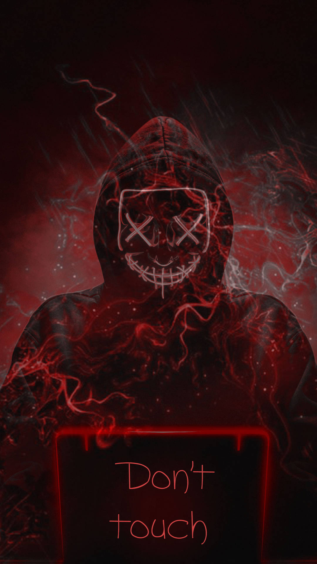 Red Abstract Hacking Android Background Background