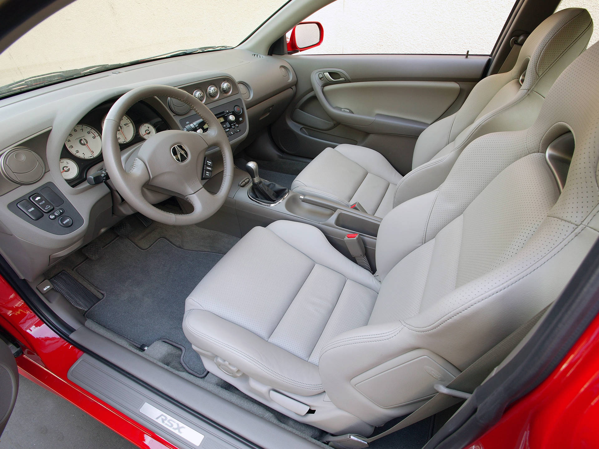 Red Acura Front Seat Background
