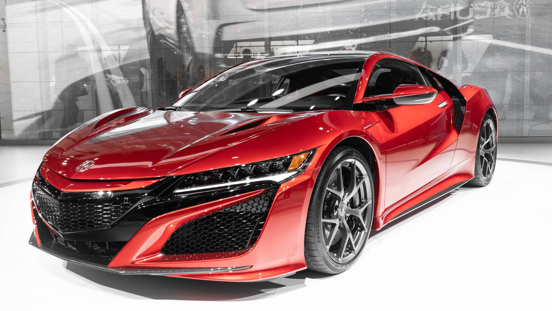 Red Acura Sports Car Background