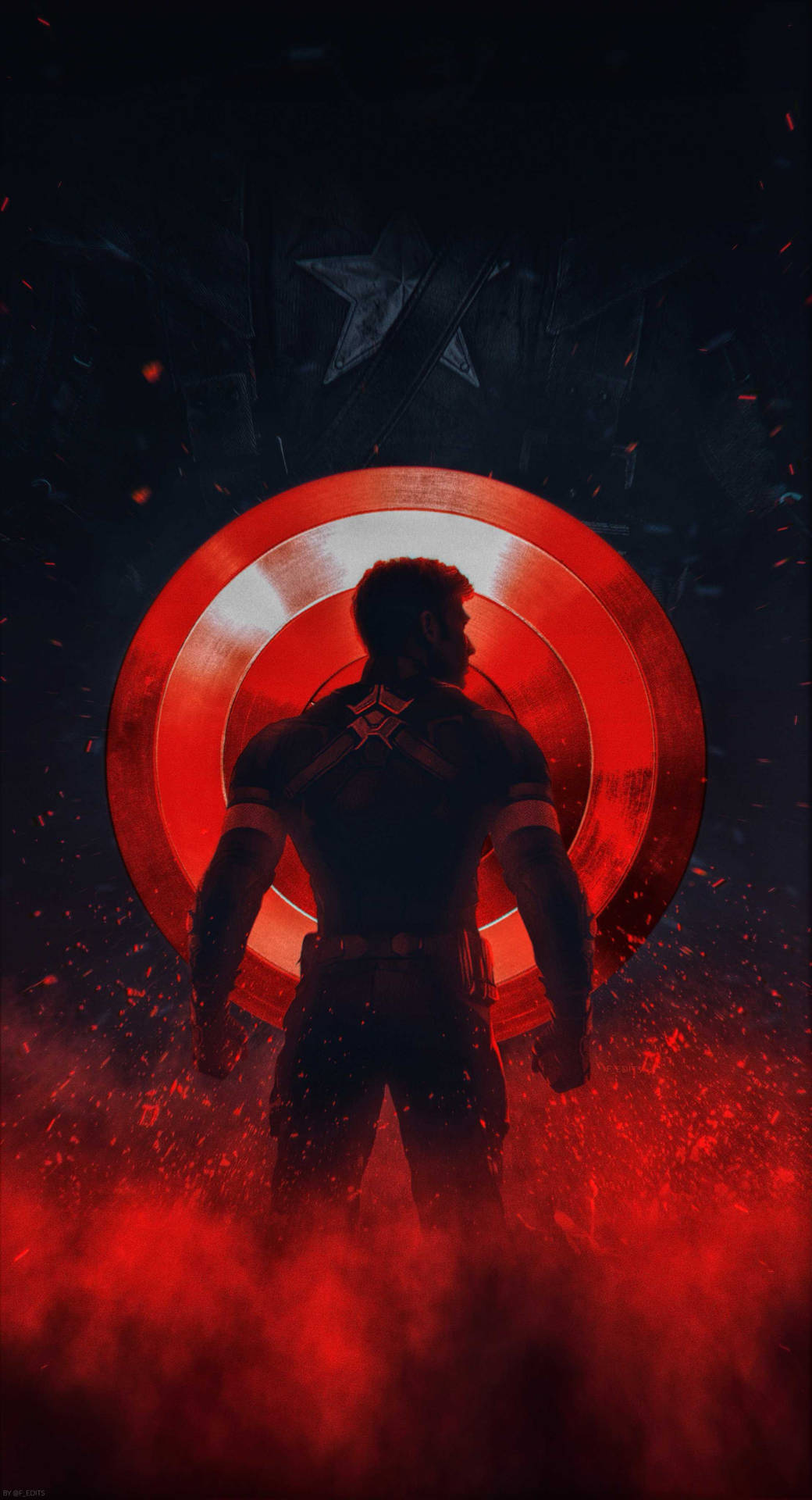 Red Aesthetic Captain America Iphone Background