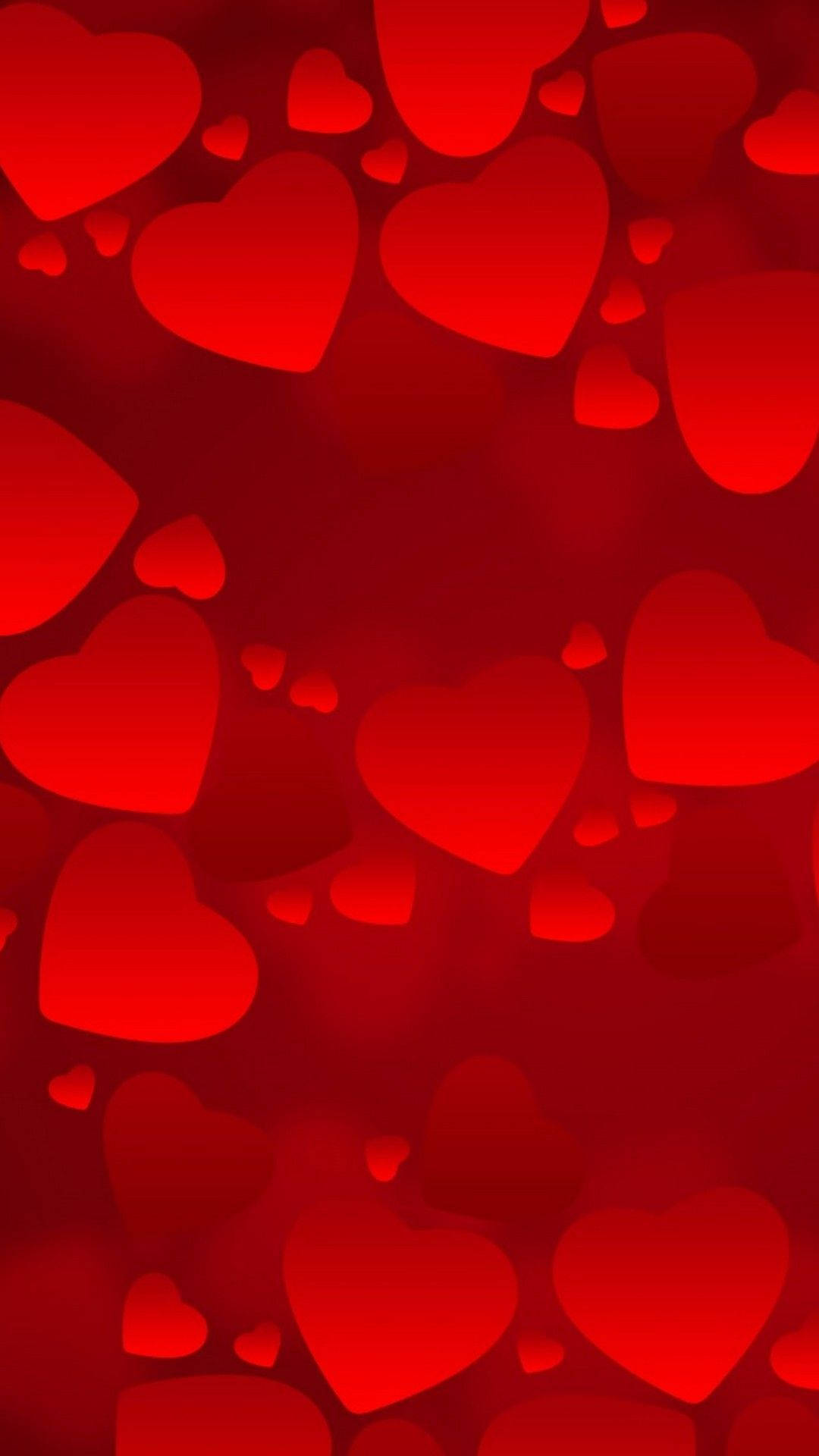 Red Aesthetic For Heart Iphone Display Background