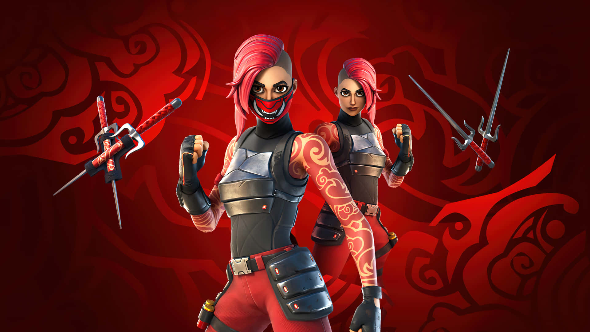 Red Aesthetic Fortnite Manic Skin