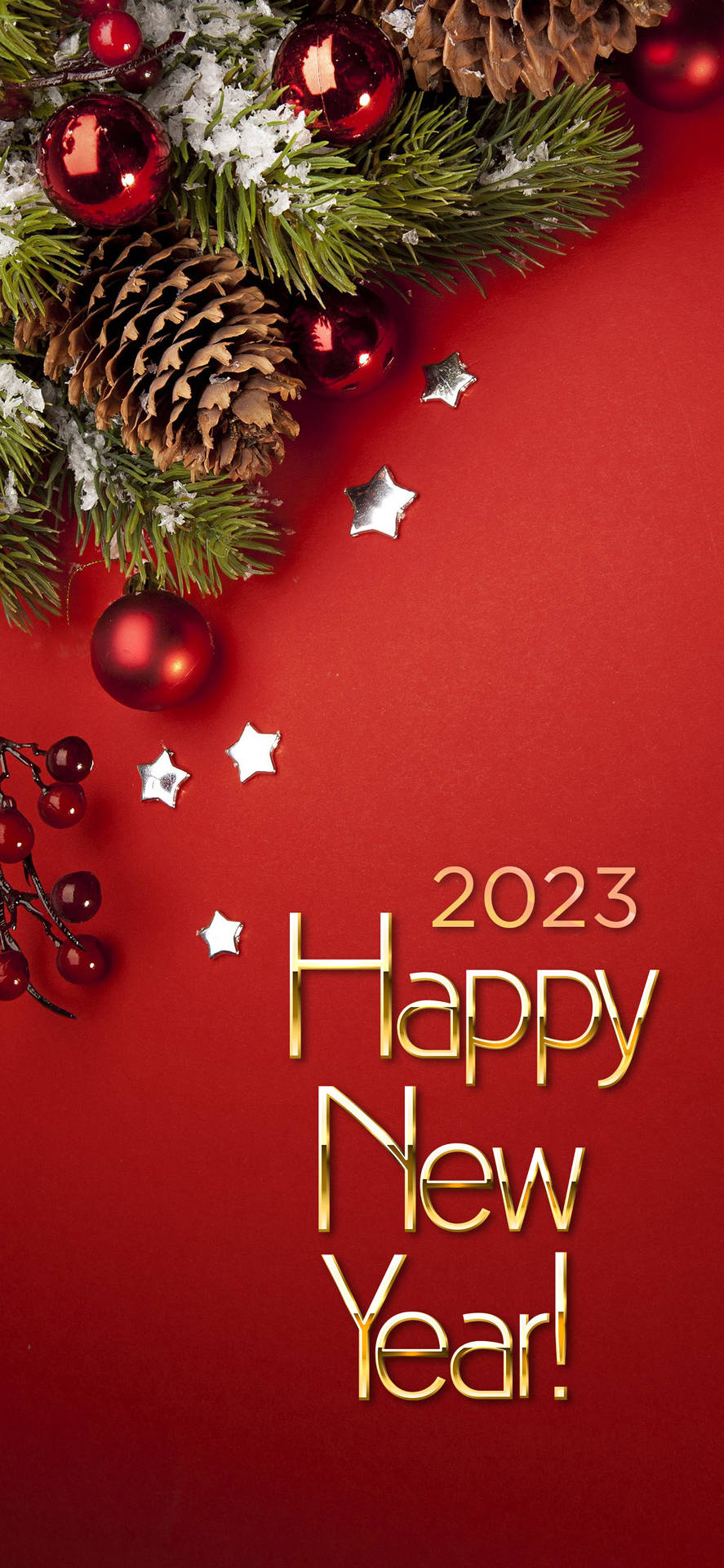 Red Aesthetic Happy New Year 2023 Background