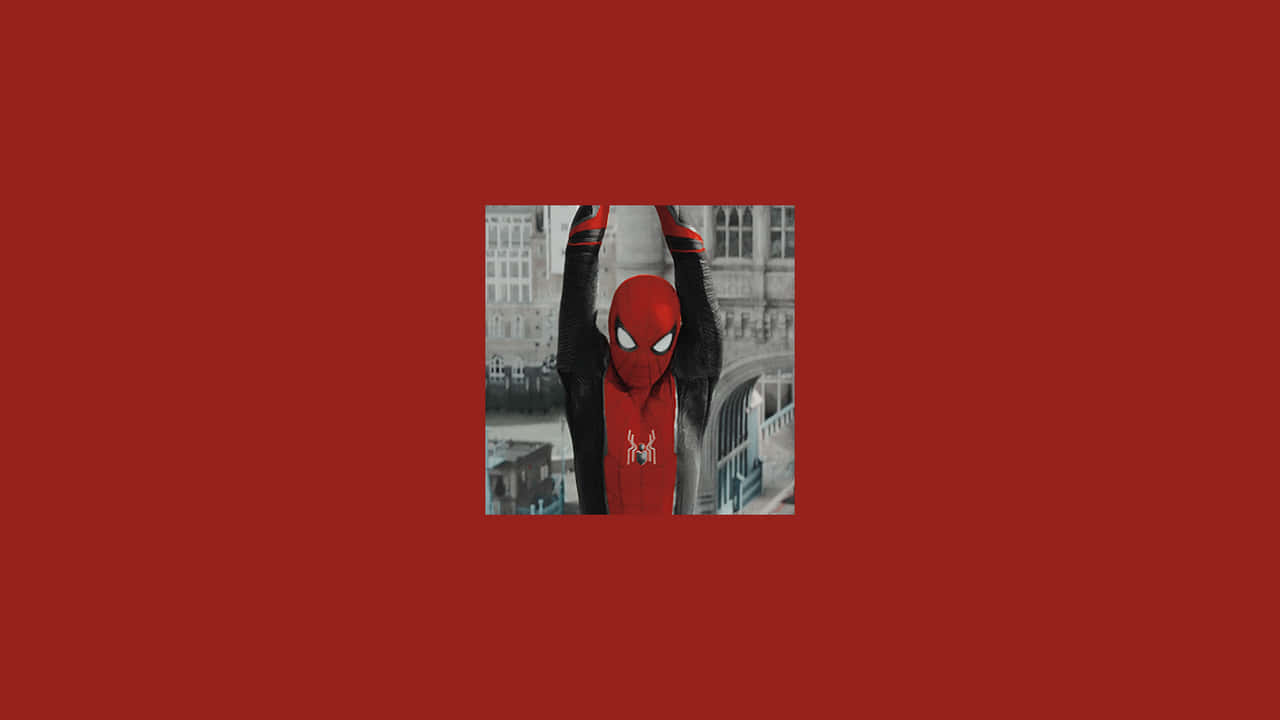 Red Aesthetic Laptop Spider-man