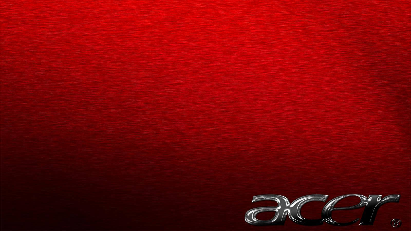 Red Aesthetic Metallic Acer Logo Background