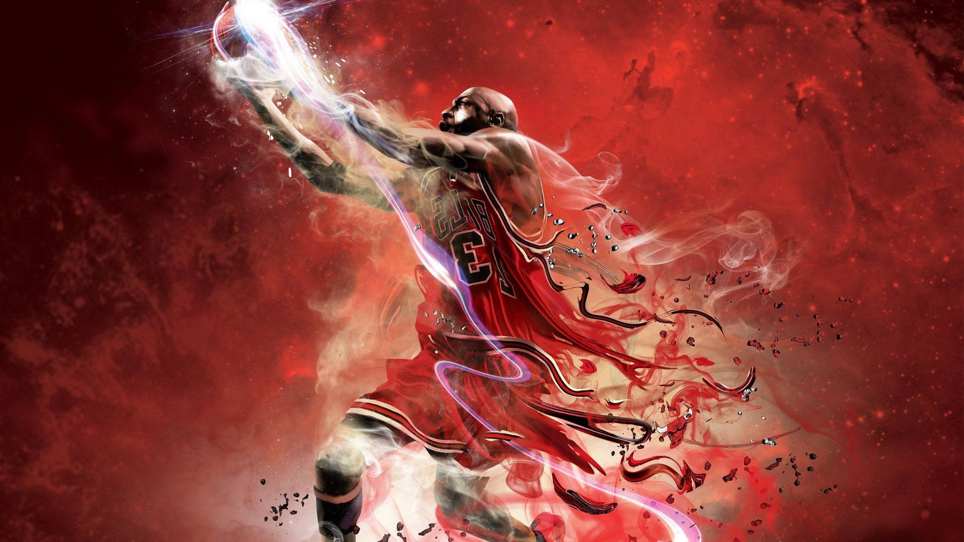Red Aesthetic Michael Jordan Nba Desktop Background
