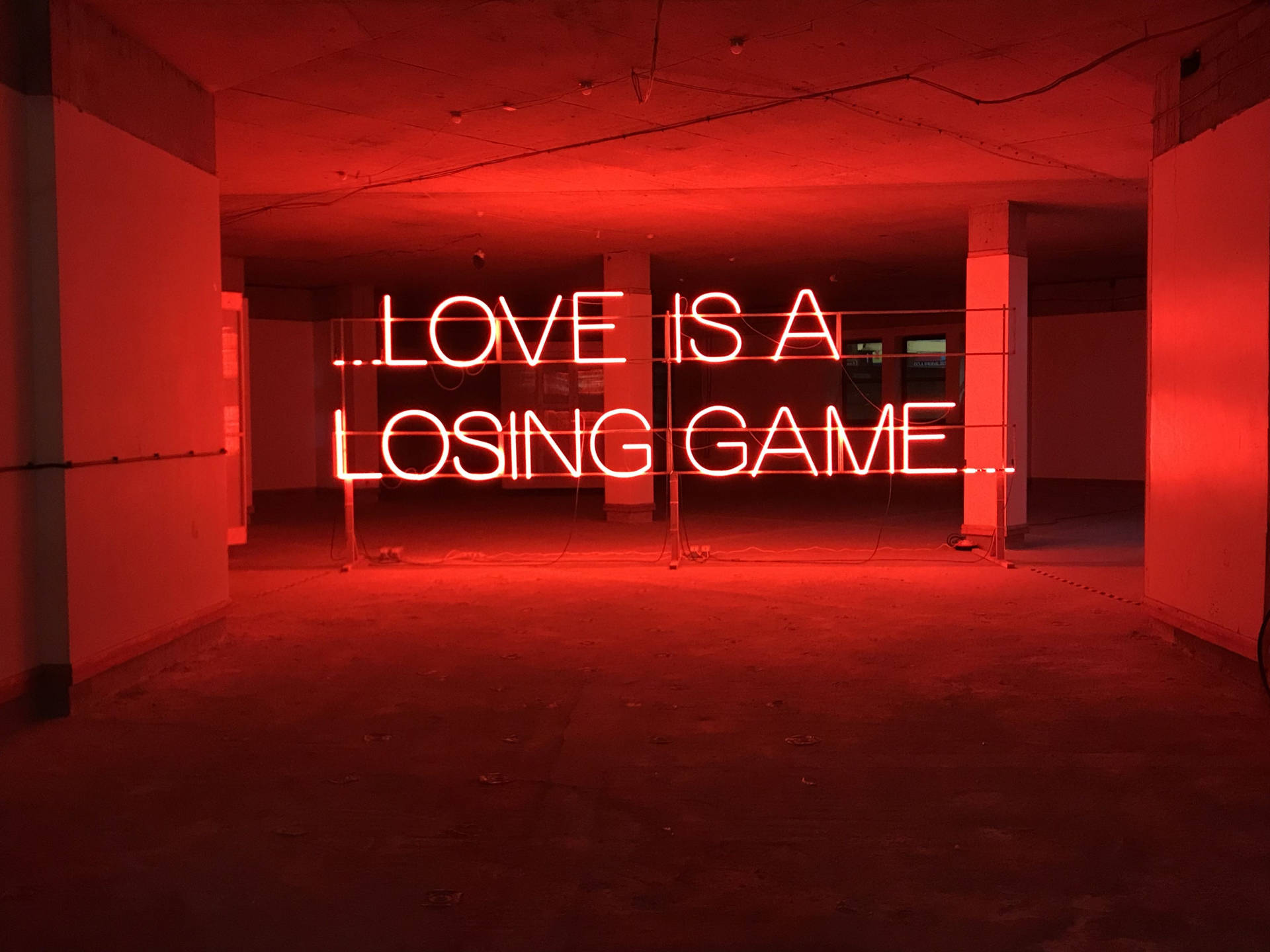 Red Aesthetic Neon Losing Game Background
