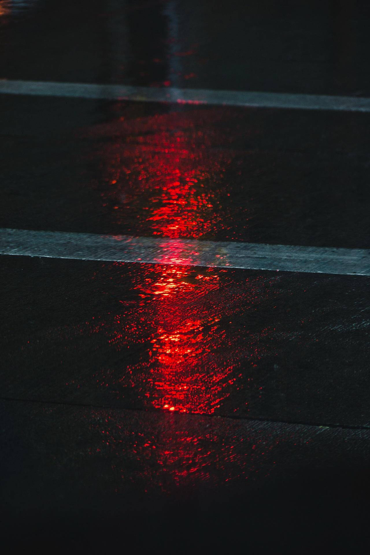 Red Aesthetic Neon Street Light Background