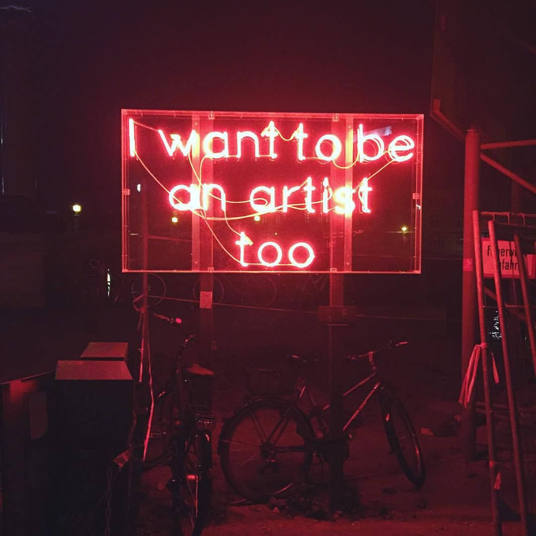 Red Aesthetic Neon Want To Be An Artist