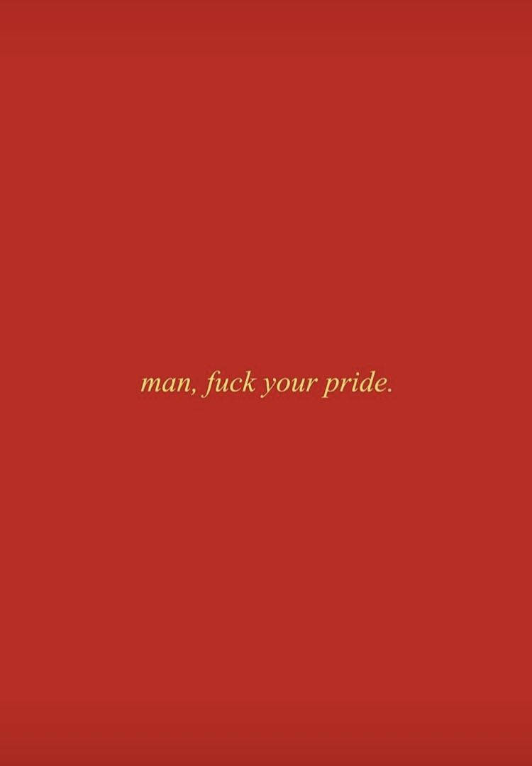 Red Aesthetic Pride Quote Background