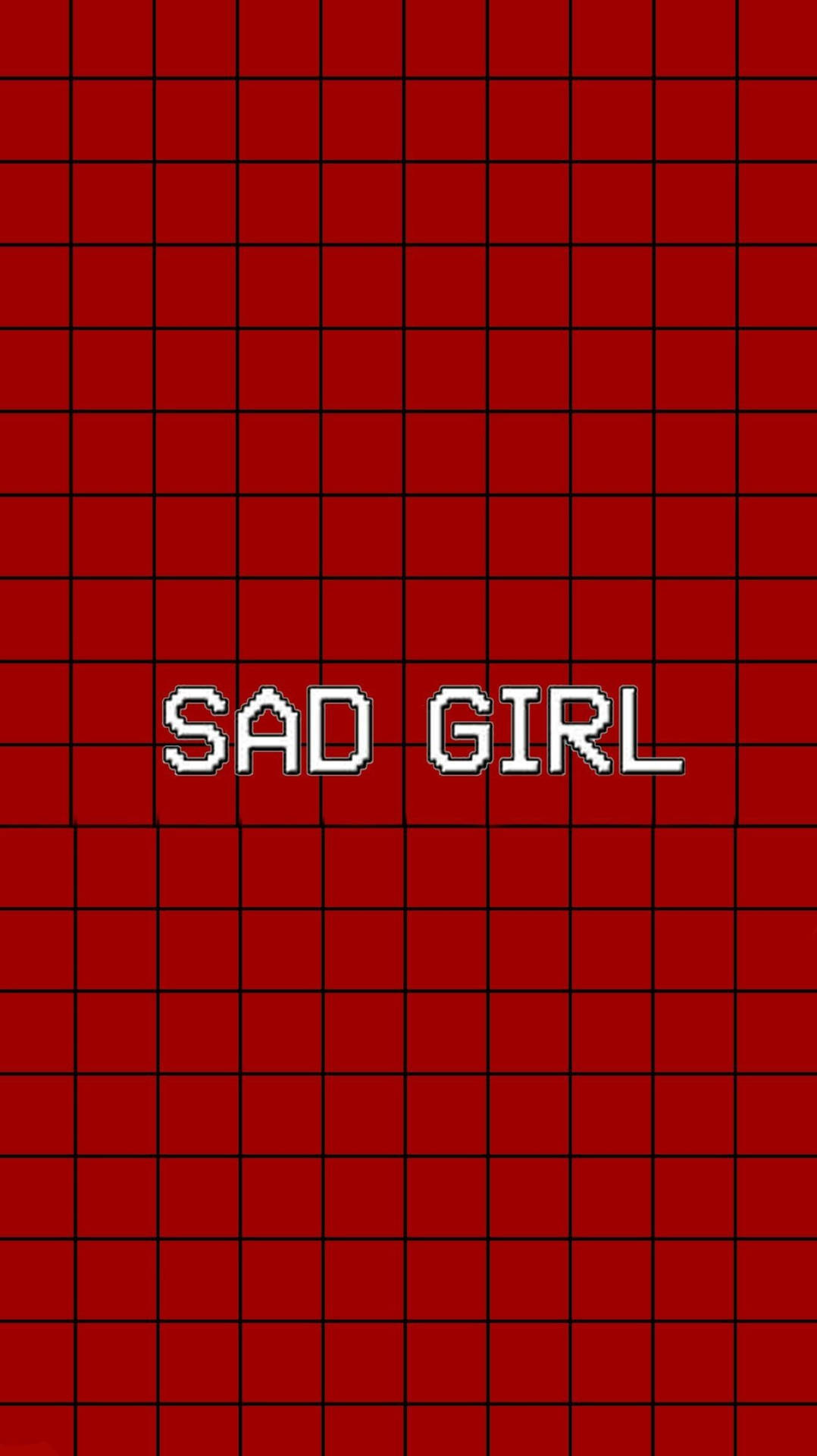 Red Aesthetic Sad Girl Text Background