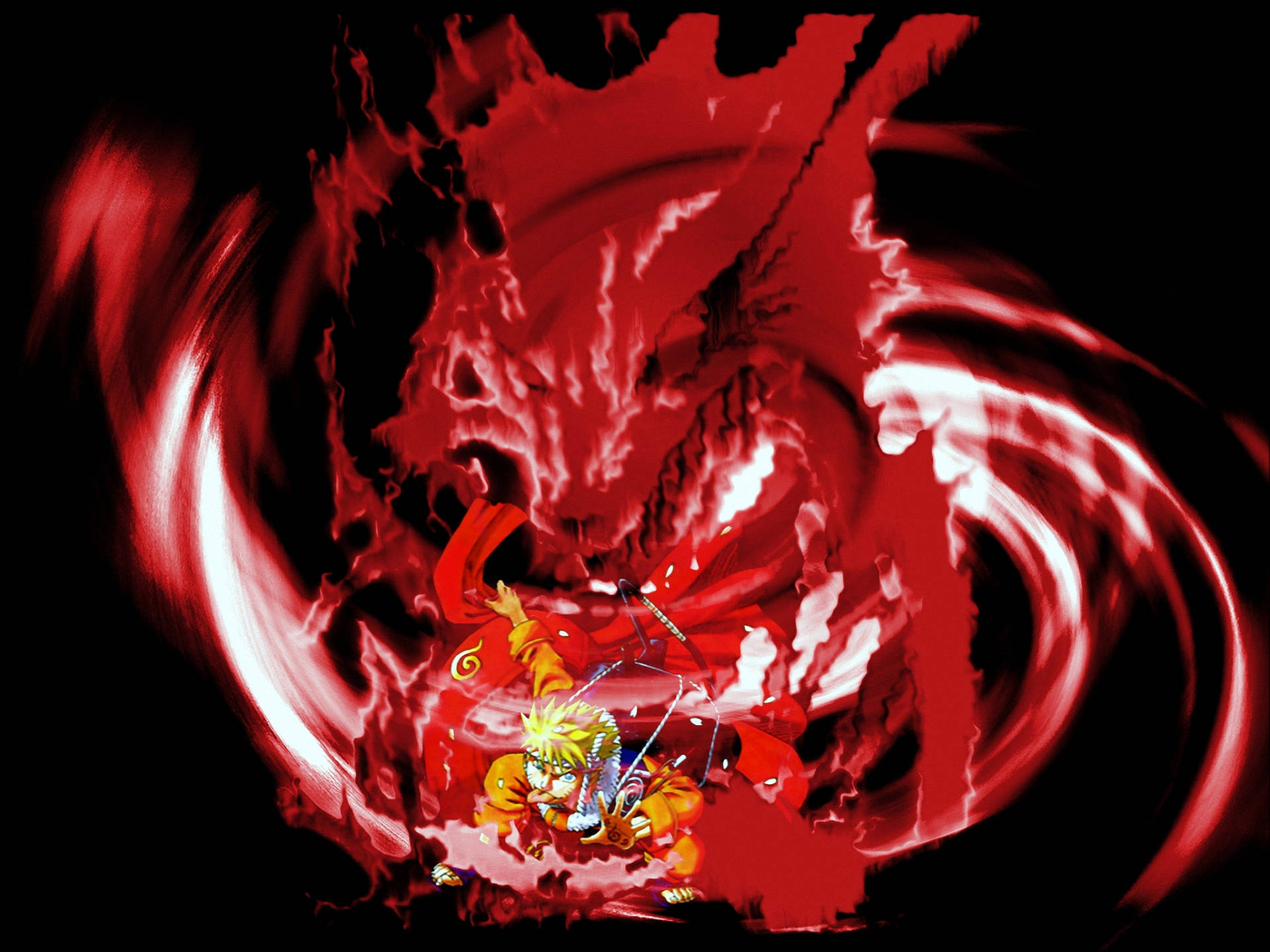 Red Aesthetic Strongest Nine Tailed Beast Naruto Kurama