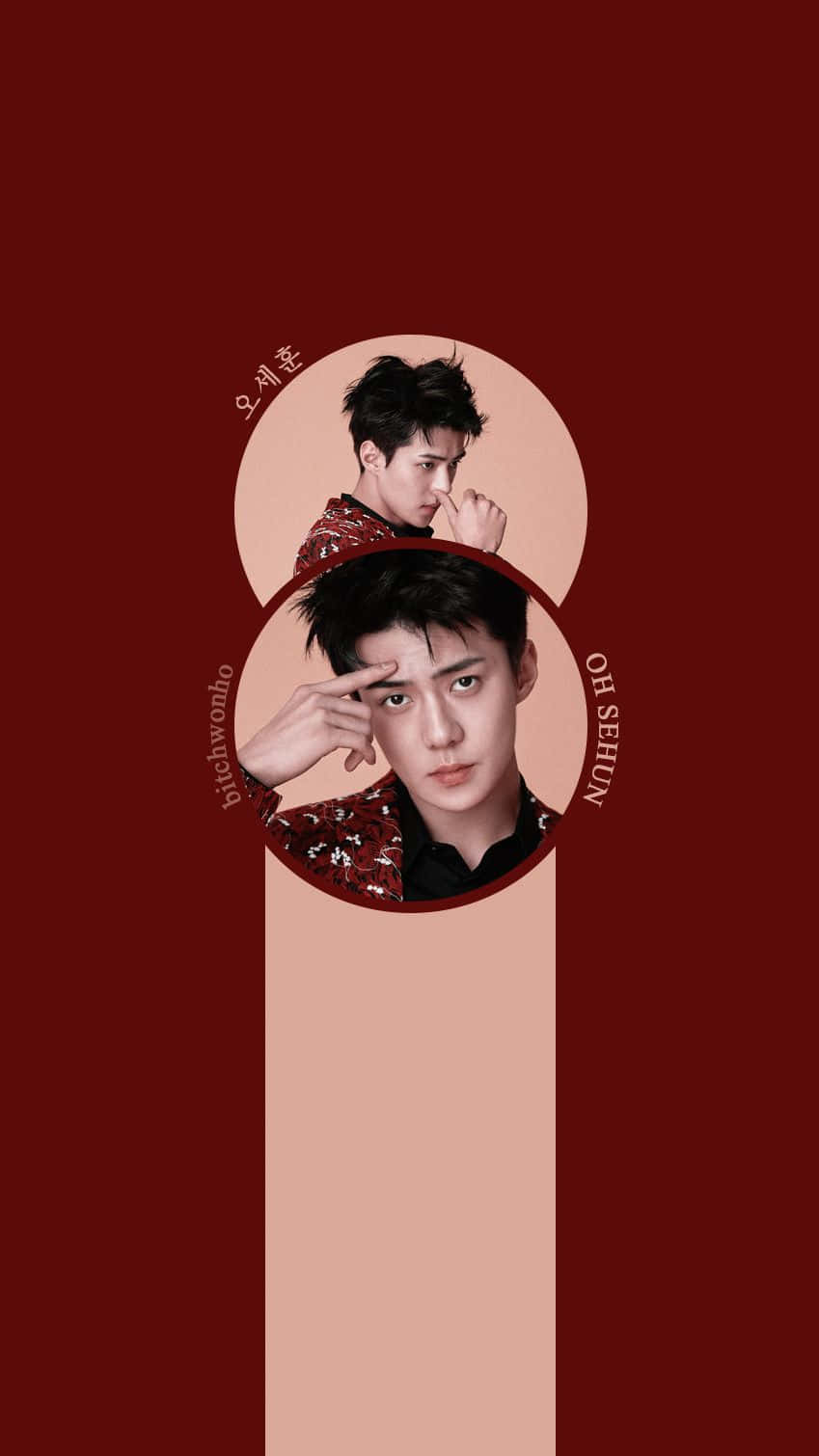 Red Aesthetic Tumblr Korean Rapper Sehun Background