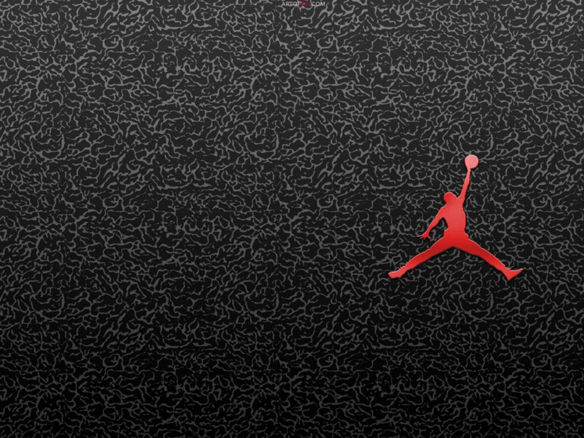 红色Air Jordan篮球标志背景