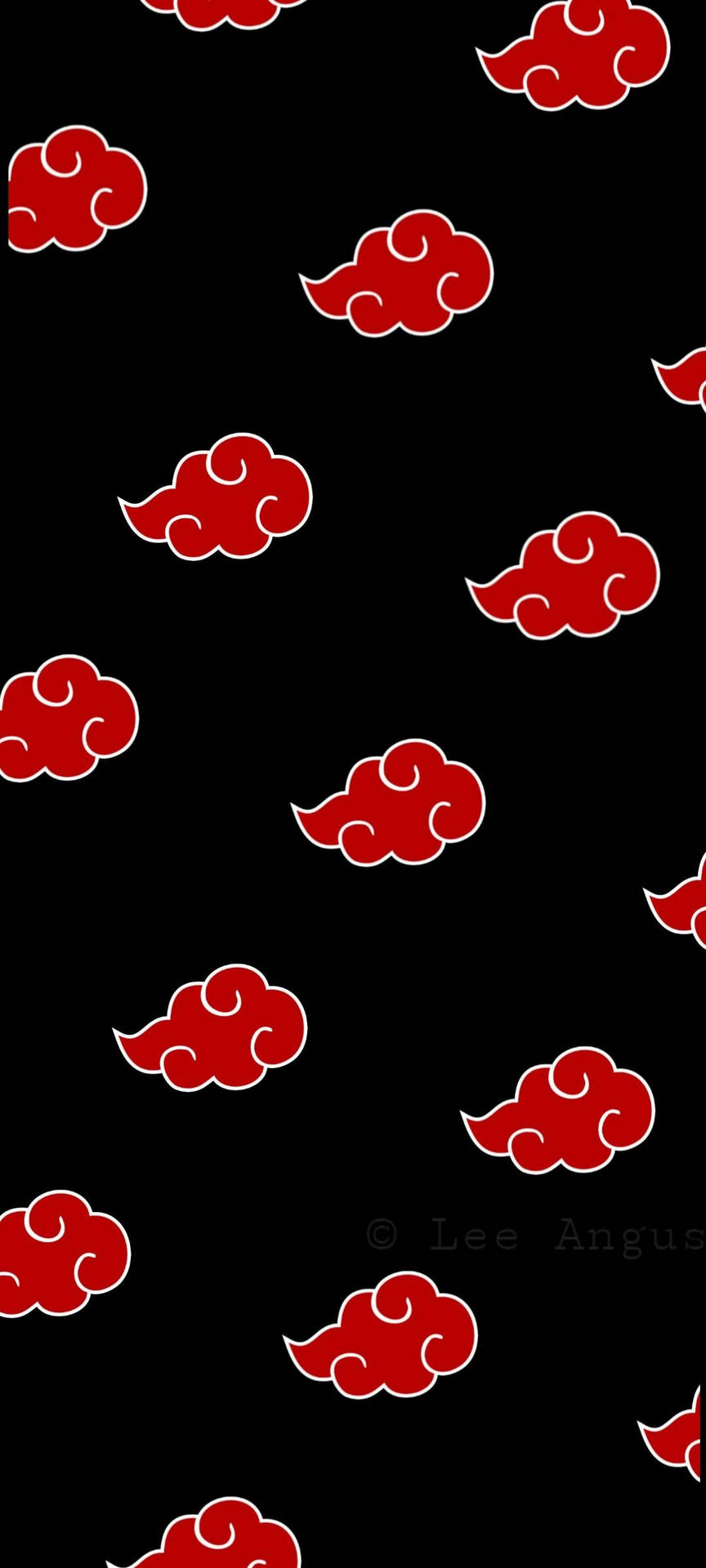 Red Akatsuki Cloud Iphone Pattern Background