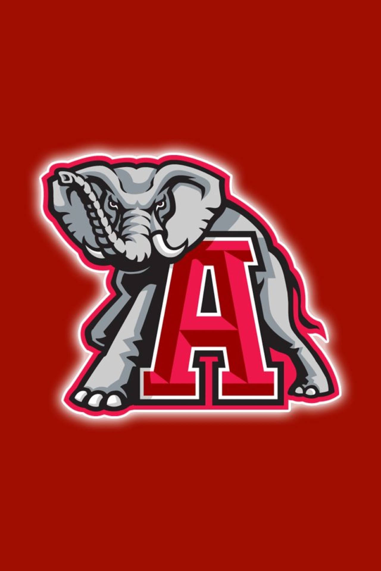 Red Alabama Crimson Tide Logo Background