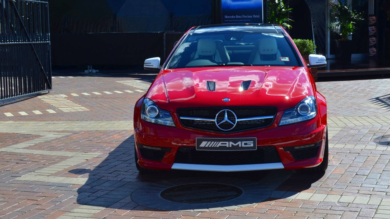 Red Amg Front View Iphone Background