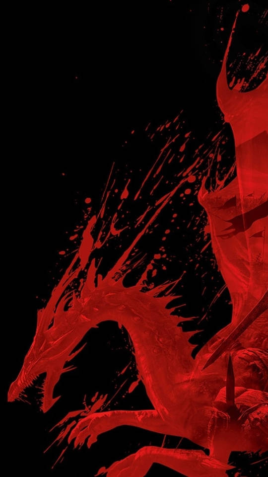 Red And Black Aesthetic Dragon Age Phone Background