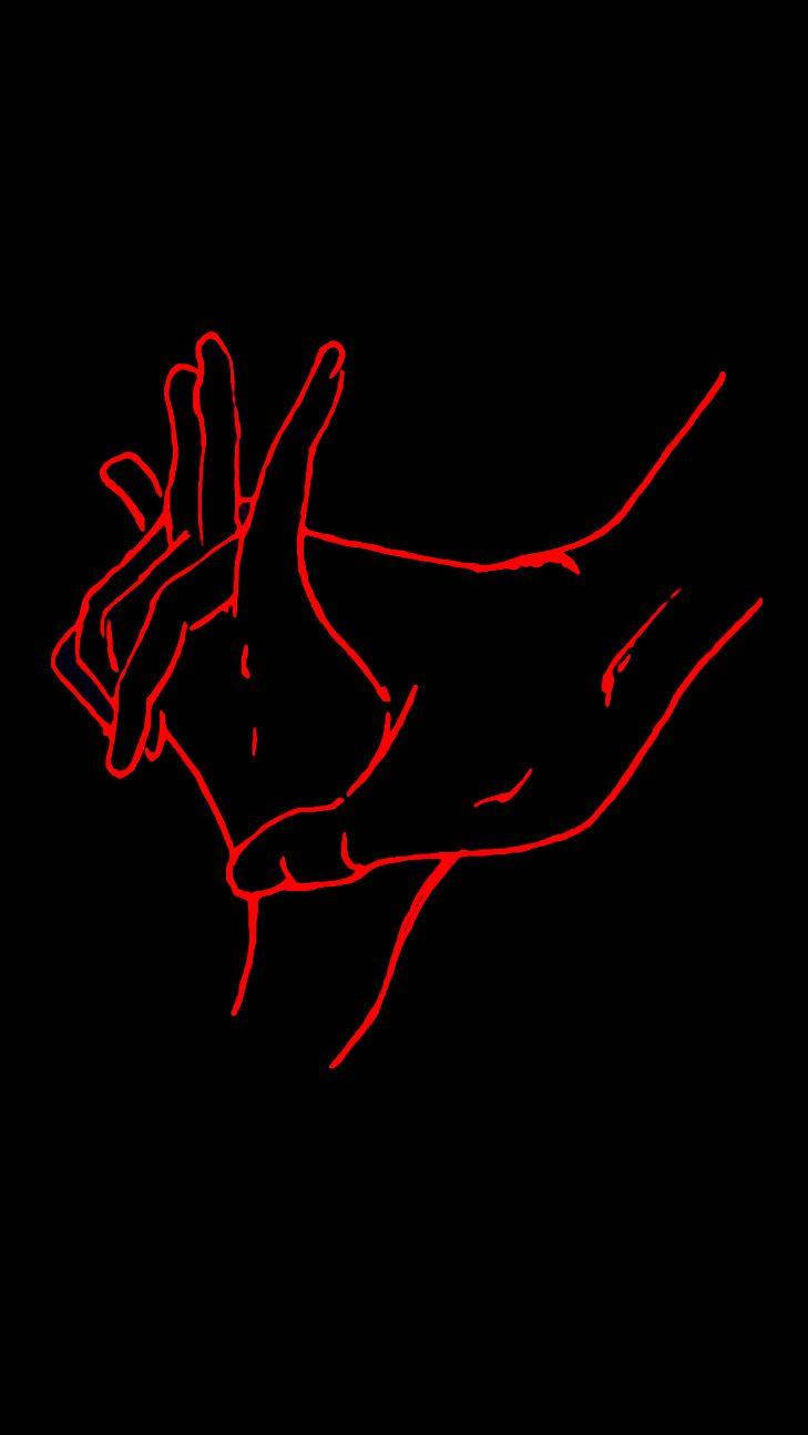 Red And Black Aesthetic Hands Background